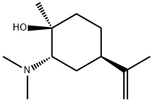 Cyclohexanol, 2-(dimethylamino)-1-methyl-4-(1-methylethenyl)-, (1S,2S,4R)- Struktur