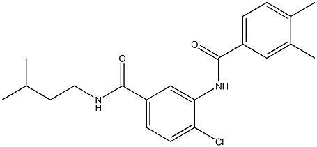 4-chloro-3-[(3,4-dimethylbenzoyl)amino]-N-isopentylbenzamide Struktur