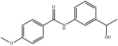 N-[3-(1-hydroxyethyl)phenyl]-4-methoxybenzamide Struktur