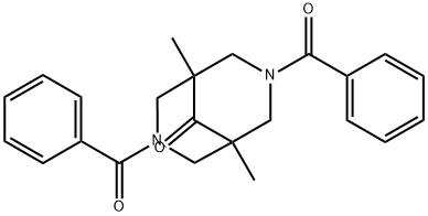 3,7-dibenzoyl-1,5-dimethyl-3,7-diazabicyclo[3.3.1]nonan-9-one Struktur