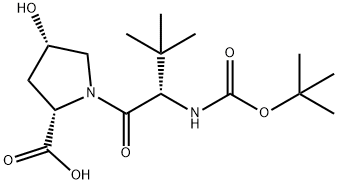 1-(Boc-L-tert-leucinyl)-(4S)-4-hydroxy-L-proline Struktur