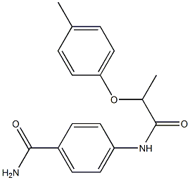 4-{[2-(4-methylphenoxy)propanoyl]amino}benzamide Struktur