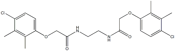 2-(4-chloro-2,3-dimethylphenoxy)-N-(2-{[2-(4-chloro-2,3-dimethylphenoxy)acetyl]amino}ethyl)acetamide Struktur