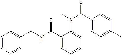 N-benzyl-2-[methyl(4-methylbenzoyl)amino]benzamide Struktur