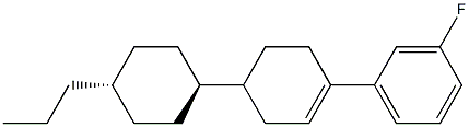 3-Fluor-1-[4-(trans-4-propylcyclohexyl)-1-cyclohexen-1-yl]-benzen Struktur