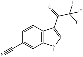 3-(trifluoroacetyl)-1H-indole-6-carbonitrile Struktur