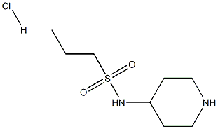 N-piperidin-4-ylpropane-1-sulfonamide hydrochloride Struktur