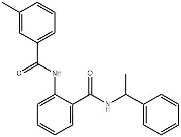 2-[(3-methylbenzoyl)amino]-N-(1-phenylethyl)benzamide Struktur