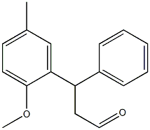 3-(2-methoxy-5-methylphenyl)-3-phenylpropanal Struktur