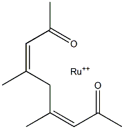 Bis(mesityloxide)ruthenium(II) Struktur