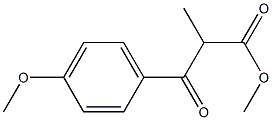 methyl 3-(4-methoxyphenyl)-2-methyl-3-oxopropanoate Struktur