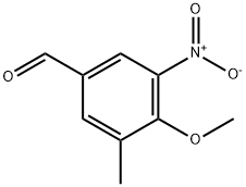 4-methoxy-3-methyl-5-nitrobenzaldehyde Struktur