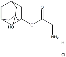 Tricyclo[3.3.1.13,7]decane-1-acetic acid, α-amino-3-hydroxy-, hydrochloride (1:1), (αS)- Struktur