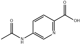 2-Pyridinecarboxylic acid, 5-(acetylamino)- Struktur