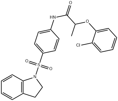 2-(2-chlorophenoxy)-N-[4-(2,3-dihydro-1H-indol-1-ylsulfonyl)phenyl]propanamide Struktur