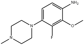 3-Fluoro-2-methoxy-4-(4-methyl-1-piperazinyl)aniline Struktur