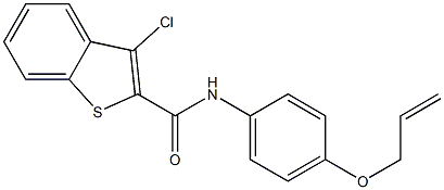 N-[4-(allyloxy)phenyl]-3-chloro-1-benzothiophene-2-carboxamide Struktur