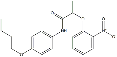 N-(4-butoxyphenyl)-2-(2-nitrophenoxy)propanamide Struktur