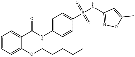 N-(4-{[(5-methyl-3-isoxazolyl)amino]sulfonyl}phenyl)-2-(pentyloxy)benzamide Struktur