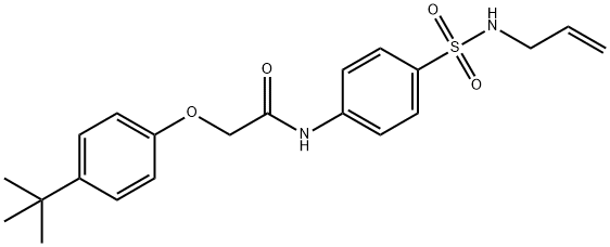 N-{4-[(allylamino)sulfonyl]phenyl}-2-[4-(tert-butyl)phenoxy]acetamide Struktur