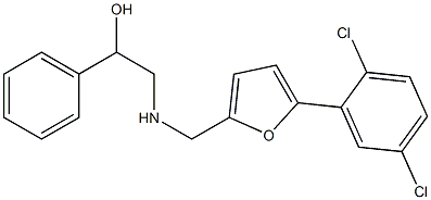 2-({[5-(2,5-dichlorophenyl)-2-furyl]methyl}amino)-1-phenylethanol Struktur