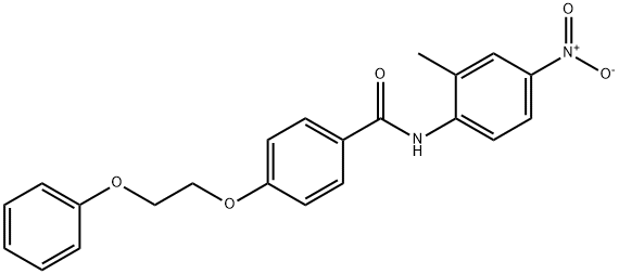 N-(2-methyl-4-nitrophenyl)-4-(2-phenoxyethoxy)benzamide Struktur