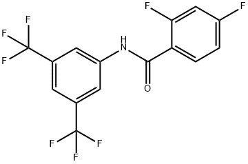 N-[3,5-bis(trifluoromethyl)phenyl]-2,4-difluorobenzamide Struktur