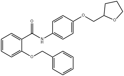 2-(benzyloxy)-N-[4-(tetrahydro-2-furanylmethoxy)phenyl]benzamide Struktur