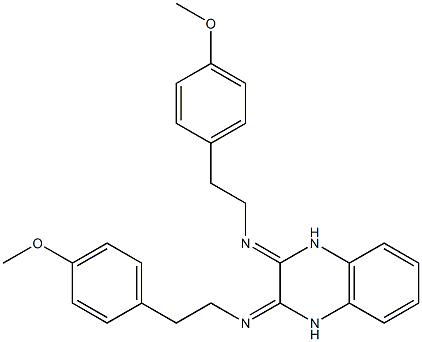 2-(4-methoxyphenyl)-N-(3-{[2-(4-methoxyphenyl)ethyl]imino}-1,4-dihydro-2-quinoxalinylidene)ethanamine Struktur