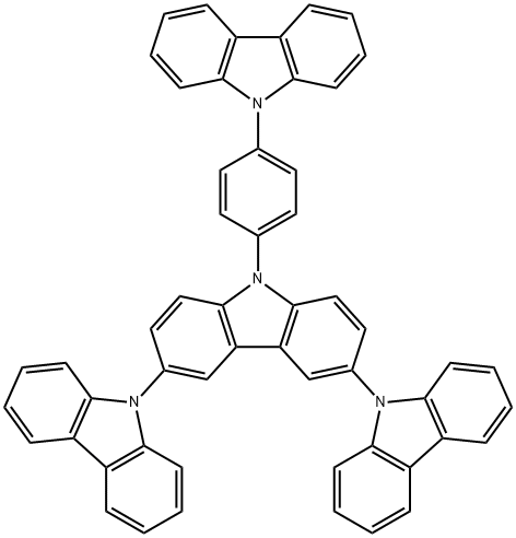 3,6-di(9H-carbazol-9-yl)-9-(4-(9H-carbazol-9-yl)phenyl)-9H-carbazol Struktur