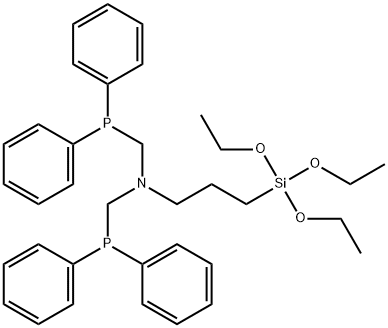 N,N-Bis[(diphenylphosphino)methyl]-3-(triethoxysilyl)propylamine Struktur