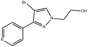 2-(4-bromo-3-(pyridin-4-yl)-1H-pyrazol-1-yl)ethanol Struktur