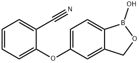 2-[(1,3-dihydro-1-hydroxy-2,1-benzoxaborol-5-yl)oxy]Benzonitrile Struktur