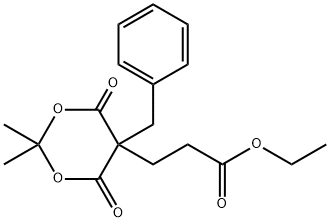 3-(5-Benzyl-2,2-diMethyl-4,6-dioxo-1,3dioxan-5-yl)-propionic acid ethyl ester Struktur