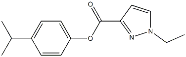 4-isopropylphenyl 1-ethyl-1H-pyrazole-3-carboxylate Struktur