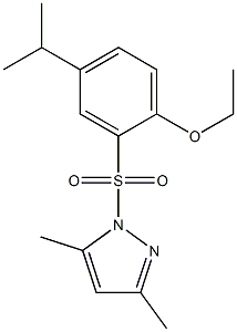 2-[(3,5-dimethyl-1H-pyrazol-1-yl)sulfonyl]-4-isopropylphenyl ethyl ether Struktur