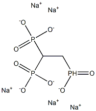 Phosphonic acid, [2-(hydroxyphosphinyl) ethylidene] bis-, pentasodium salt Struktur