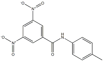 N-(4-methylphenyl)-3,5-dinitrobenzamide Struktur