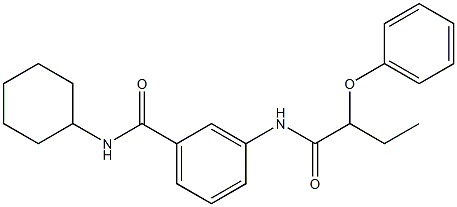 N-cyclohexyl-3-[(2-phenoxybutanoyl)amino]benzamide Struktur