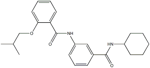 N-{3-[(cyclohexylamino)carbonyl]phenyl}-2-isobutoxybenzamide Struktur