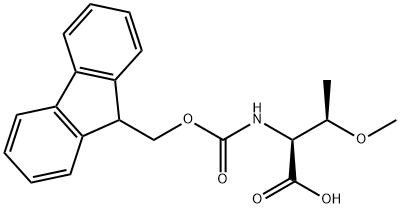 (2S,3R)-2-({[(9H-fluoren-9-yl)methoxy]carbonyl}amino)-3-methoxybutanoic acid Struktur