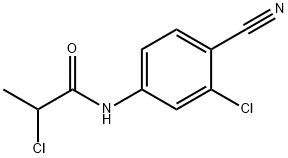 2-CHLORO-N-(3-CHLORO-4-CYANOPHENYL)PROPANAMIDE Struktur