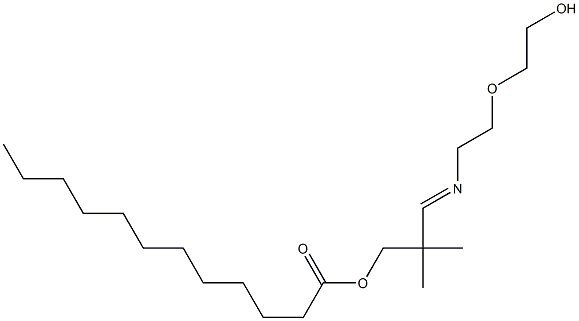 3-{[2-(2-hydroxyethoxy)ethyl]imino}-2,2-dimethylpropyl dodecanoate Struktur