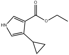 ethyl 4-cyclopropyl-1H-pyrrole-3-carboxylate Struktur