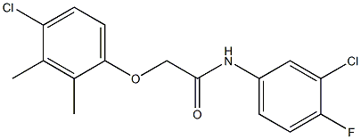 2-(4-chloro-2,3-dimethylphenoxy)-N-(3-chloro-4-fluorophenyl)acetamide Struktur