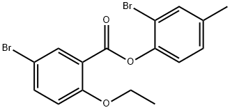 2-bromo-4-methylphenyl 5-bromo-2-ethoxybenzoate Struktur