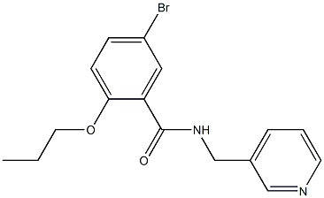 5-bromo-2-propoxy-N-(3-pyridinylmethyl)benzamide Struktur