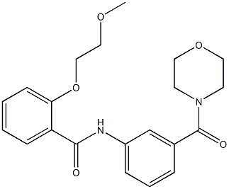 2-(2-methoxyethoxy)-N-[3-(4-morpholinylcarbonyl)phenyl]benzamide Struktur