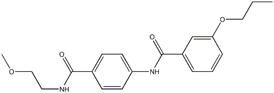 N-(4-{[(2-methoxyethyl)amino]carbonyl}phenyl)-3-propoxybenzamide Struktur