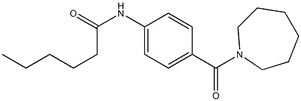 N-[4-(1-azepanylcarbonyl)phenyl]hexanamide Struktur